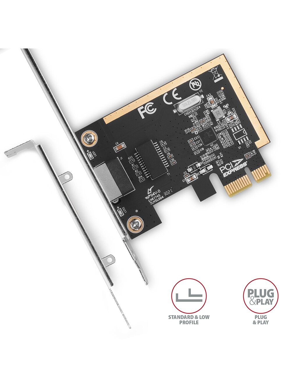 AXAGON Gigabit Ethernet PCI-Express network card with proven Realtek chipset version | PCEE-GRF 2 AXAGON Gigabit Ethernet PCI-Express network card with proven Realtek chipset version | PCEE-GRF 2