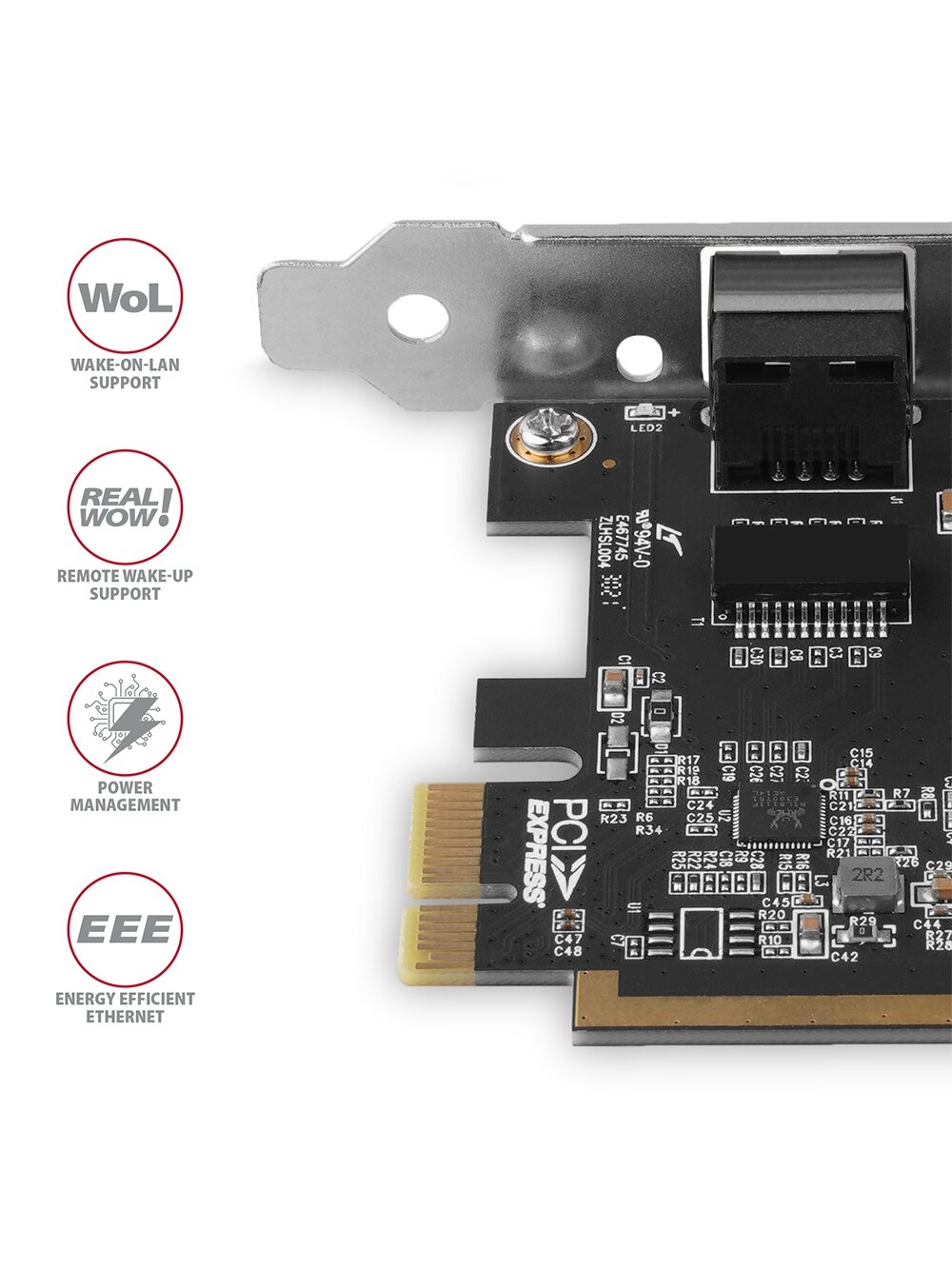AXAGON Gigabit Ethernet PCI-Express network card with proven Realtek chipset version | PCEE-GRF 3 AXAGON Gigabit Ethernet PCI-Express network card with proven Realtek chipset version | PCEE-GRF 3