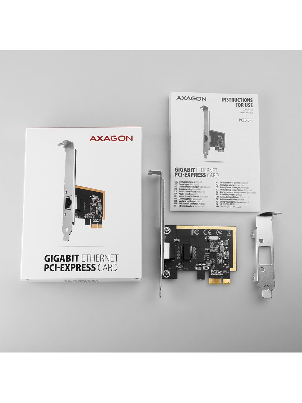 AXAGON Gigabit Ethernet PCI-Express network card with proven Realtek chipset version | PCEE-GRF 4 AXAGON Gigabit Ethernet PCI-Express network card with proven Realtek chipset version | PCEE-GRF 4
