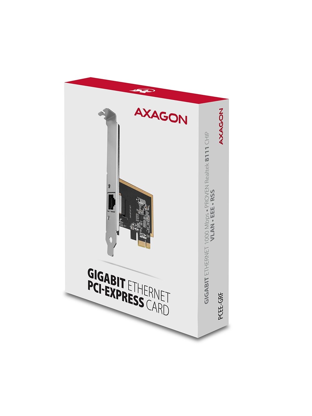 AXAGON Gigabit Ethernet PCI-Express network card with proven Realtek chipset version | PCEE-GRF 5