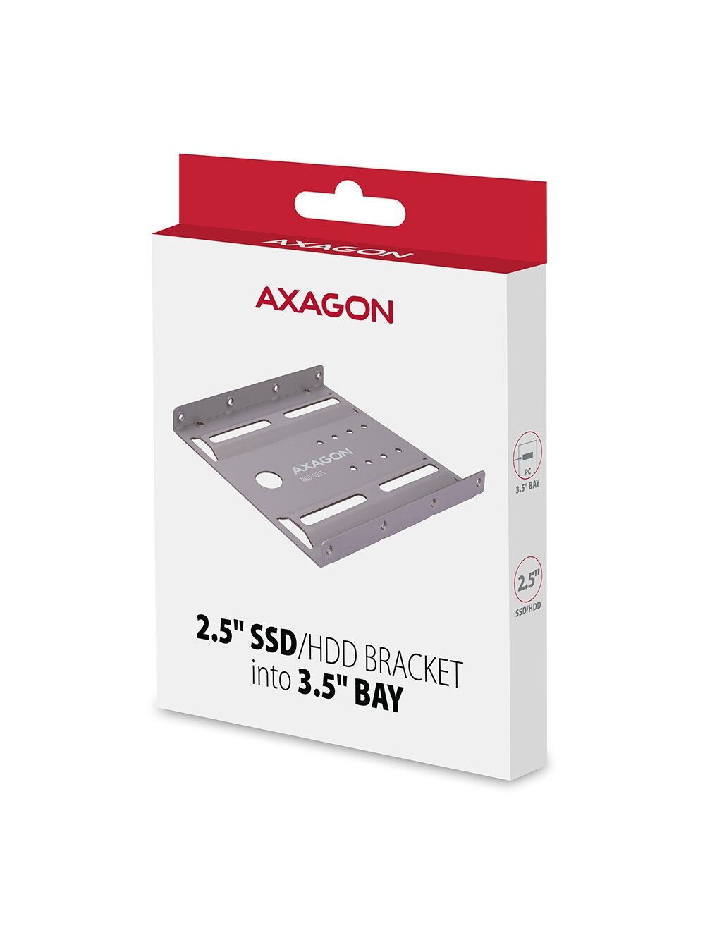 AXAGON Metal frame for mounting one 2.5" disk into one 3.5" position | RHD-125S 7 AXAGON Metal frame for mounting one 2.5" disk into one 3.5" position | RHD-125S 7