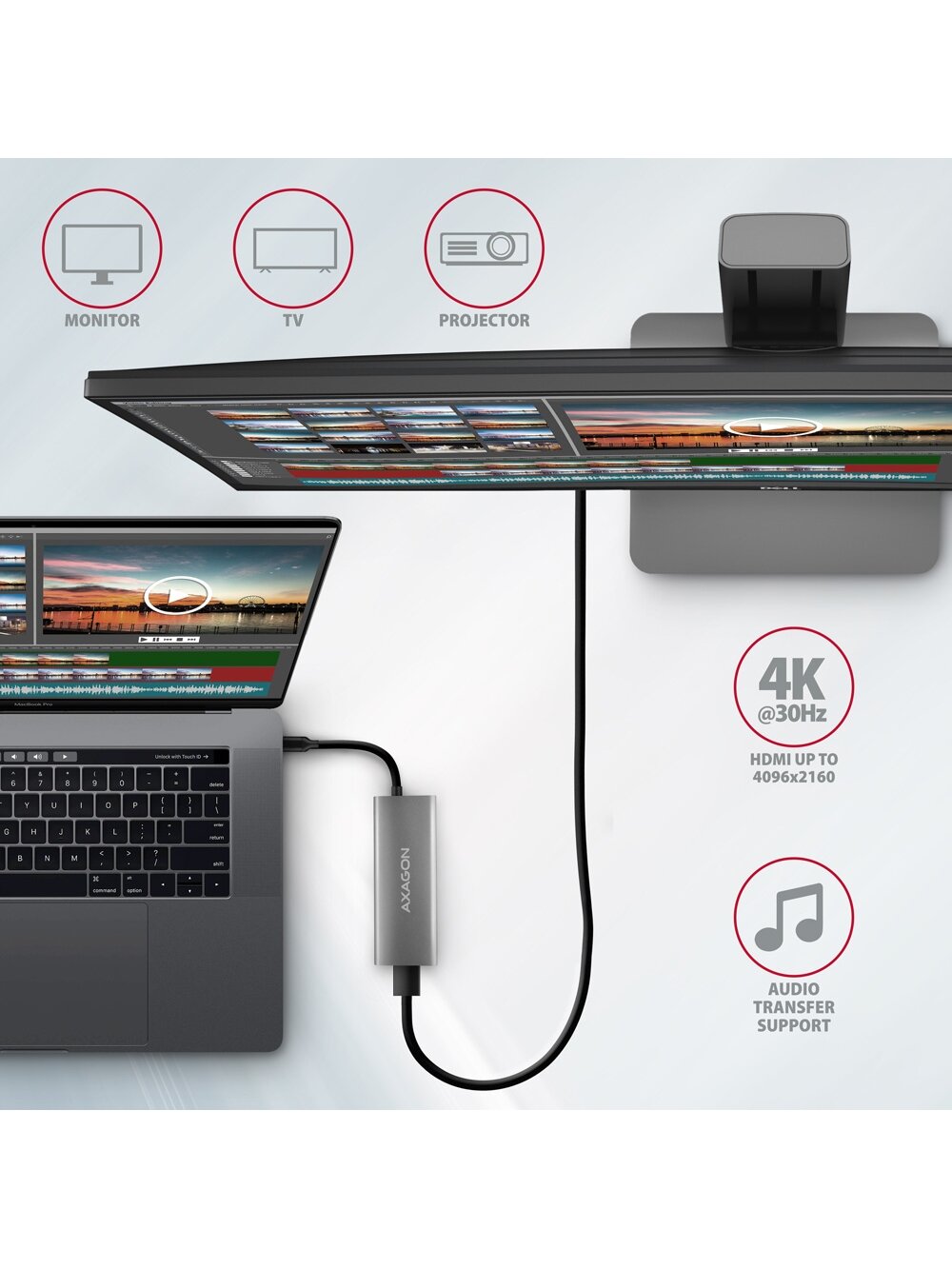 AXAGON Multi-port USB-C 10Gbps hub, 13cm | HMC-5G21 1 AXAGON Multi-port USB-C 10Gbps hub, 13cm | HMC-5G21 1