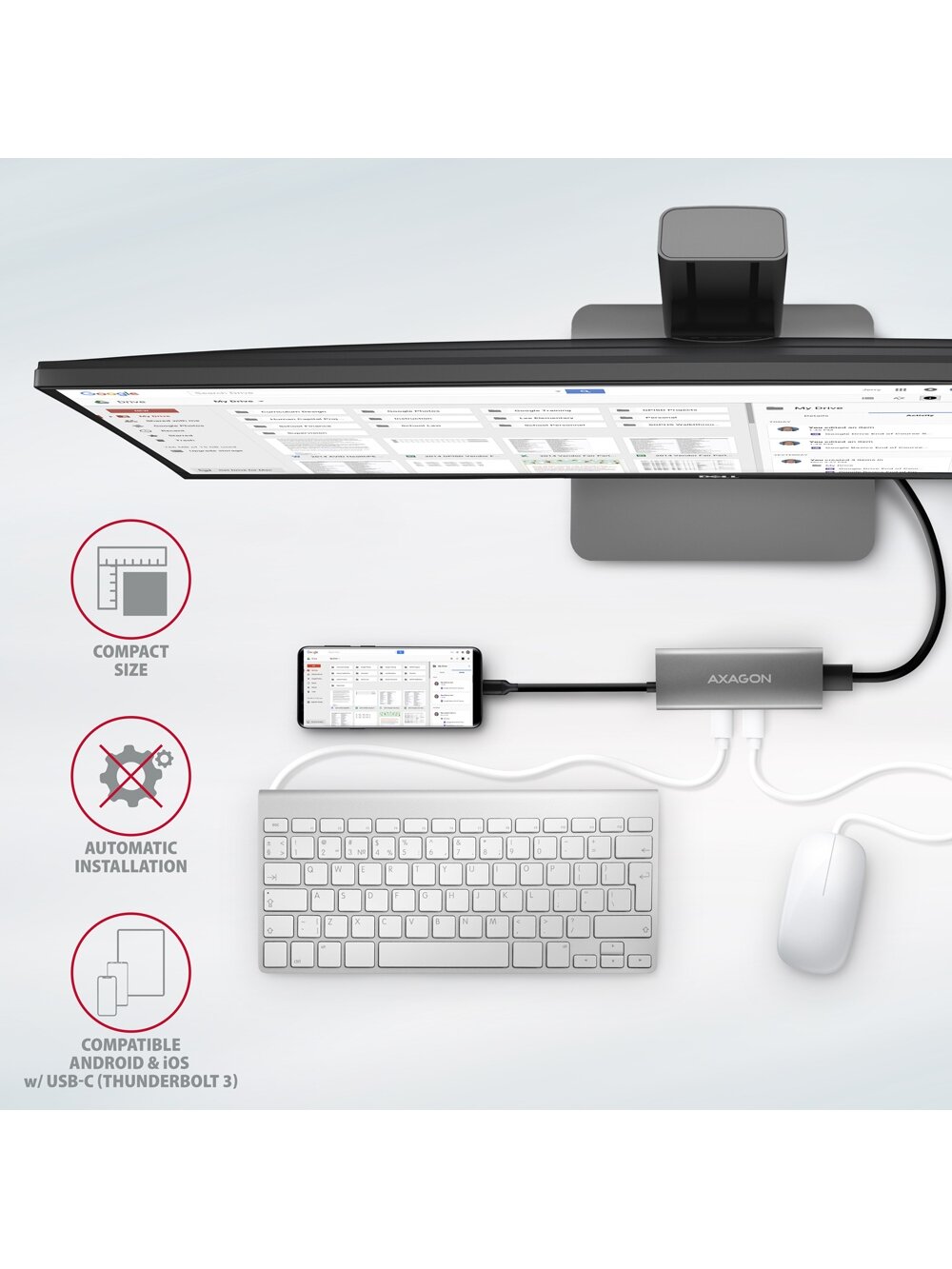 AXAGON Multi-port USB-C 10Gbps hub, 13cm | HMC-5G21 4 AXAGON Multi-port USB-C 10Gbps hub, 13cm | HMC-5G21 4
