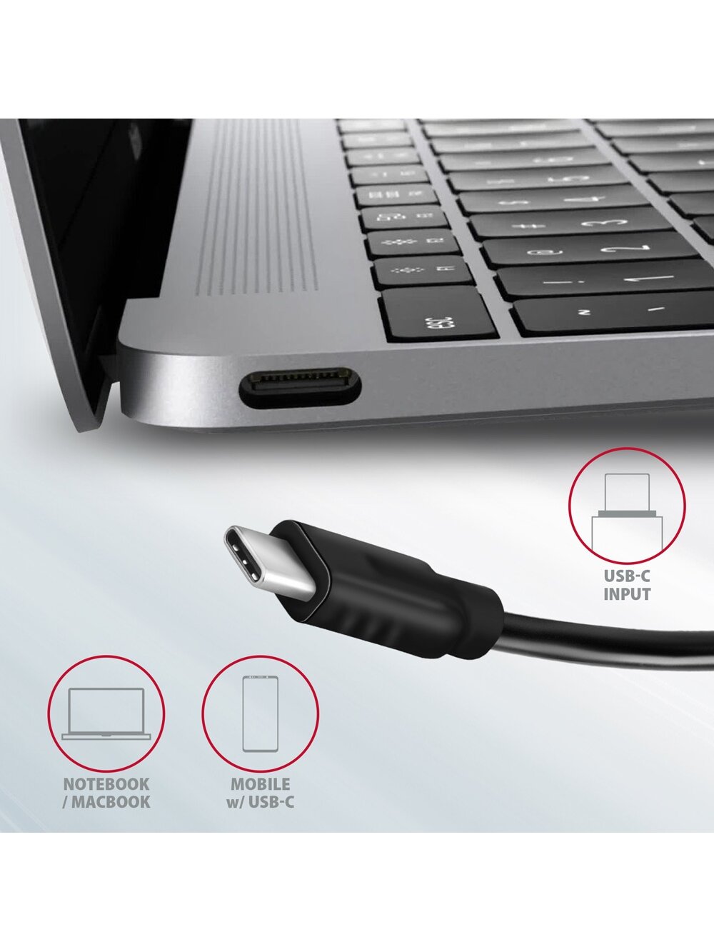 AXAGON Multi-port USB-C 10Gbps hub, 13cm | HMC-5G21 5 AXAGON Multi-port USB-C 10Gbps hub, 13cm | HMC-5G21 5