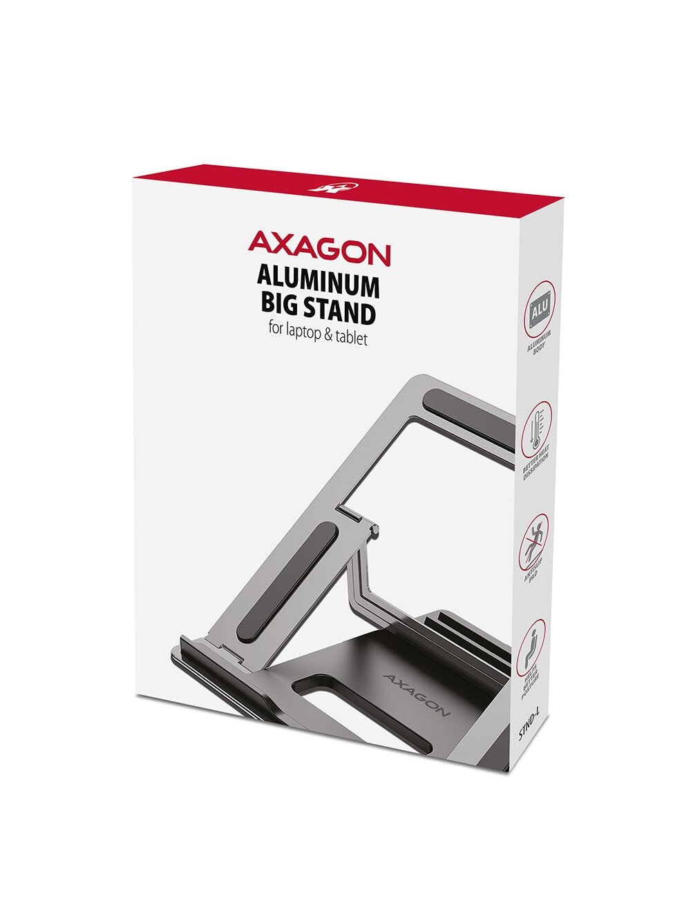 AXAGON | Notebook stand STND-L | Height adjustment | 10-16 " | Black 8 AXAGON | Notebook stand STND-L | Height adjustment | 10-16 " | Black 8