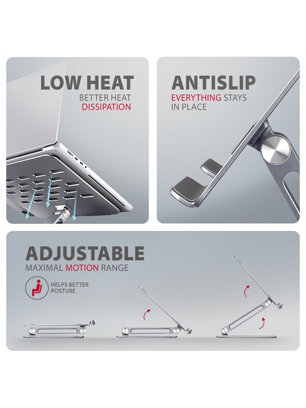 AXAGON | Notebooks and tablets stand STND-LQ | Adjustable Height, Tilt | 10-16 " 2
