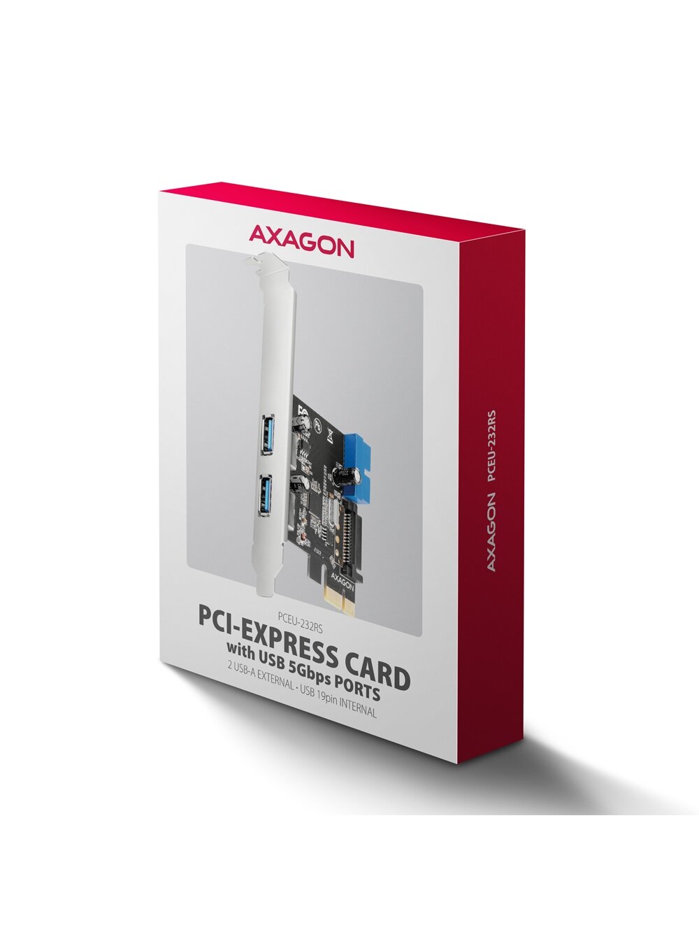 AXAGON PCI-Express card with a pair of internal and a pair of external USB 5Gbps ports | PCEU-232RS 5 AXAGON PCI-Express card with a pair of internal and a pair of external USB 5Gbps ports | PCEU-232RS 5