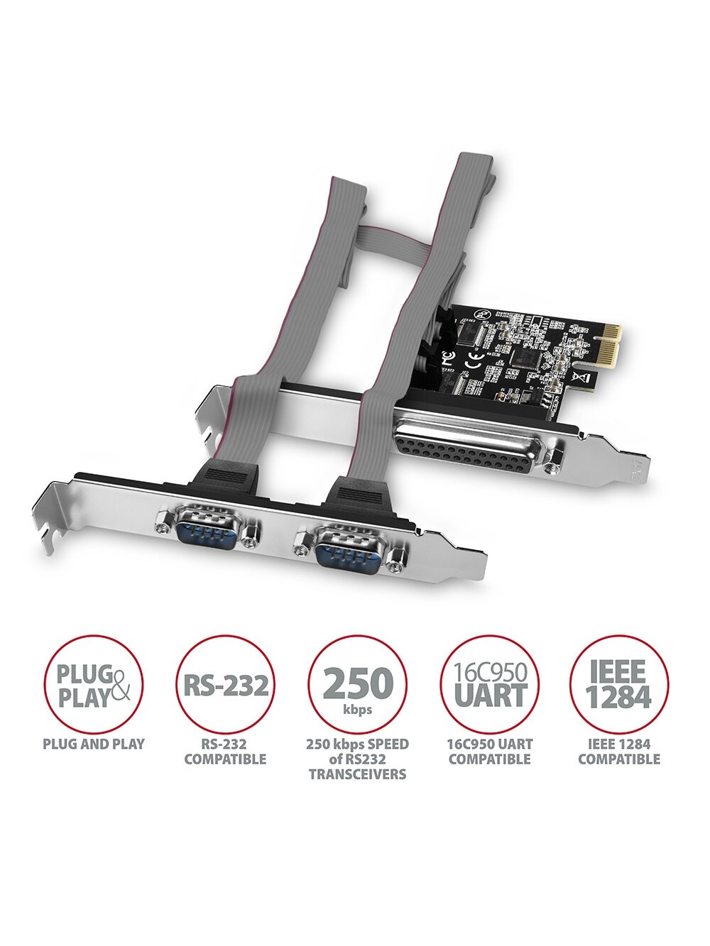 AXAGON PCI-Express card with one parallel and two serial ports 250 kbps | PCEA-PSN 1