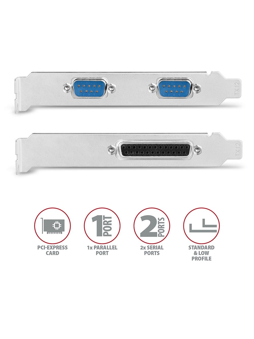 AXAGON PCI-Express card with one parallel and two serial ports 250 kbps | PCEA-PSN 2 AXAGON PCI-Express card with one parallel and two serial ports 250 kbps | PCEA-PSN 2