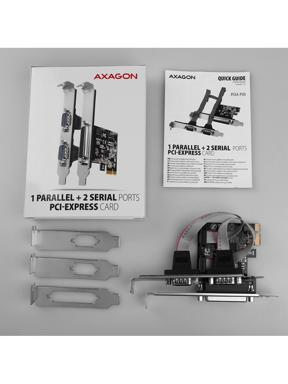 AXAGON PCI-Express card with one parallel and two serial ports 250 kbps | PCEA-PSN 3