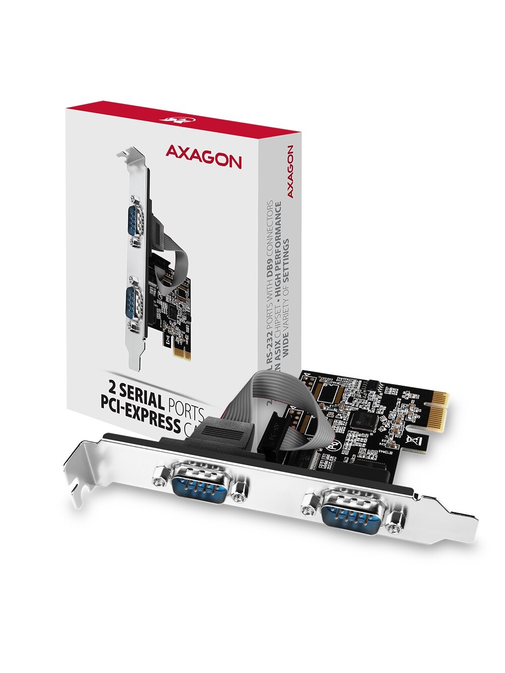 AXAGON PCI-Express card with two 250 kbps serial ports | PCEA-S2N 5 AXAGON PCI-Express card with two 250 kbps serial ports | PCEA-S2N 5