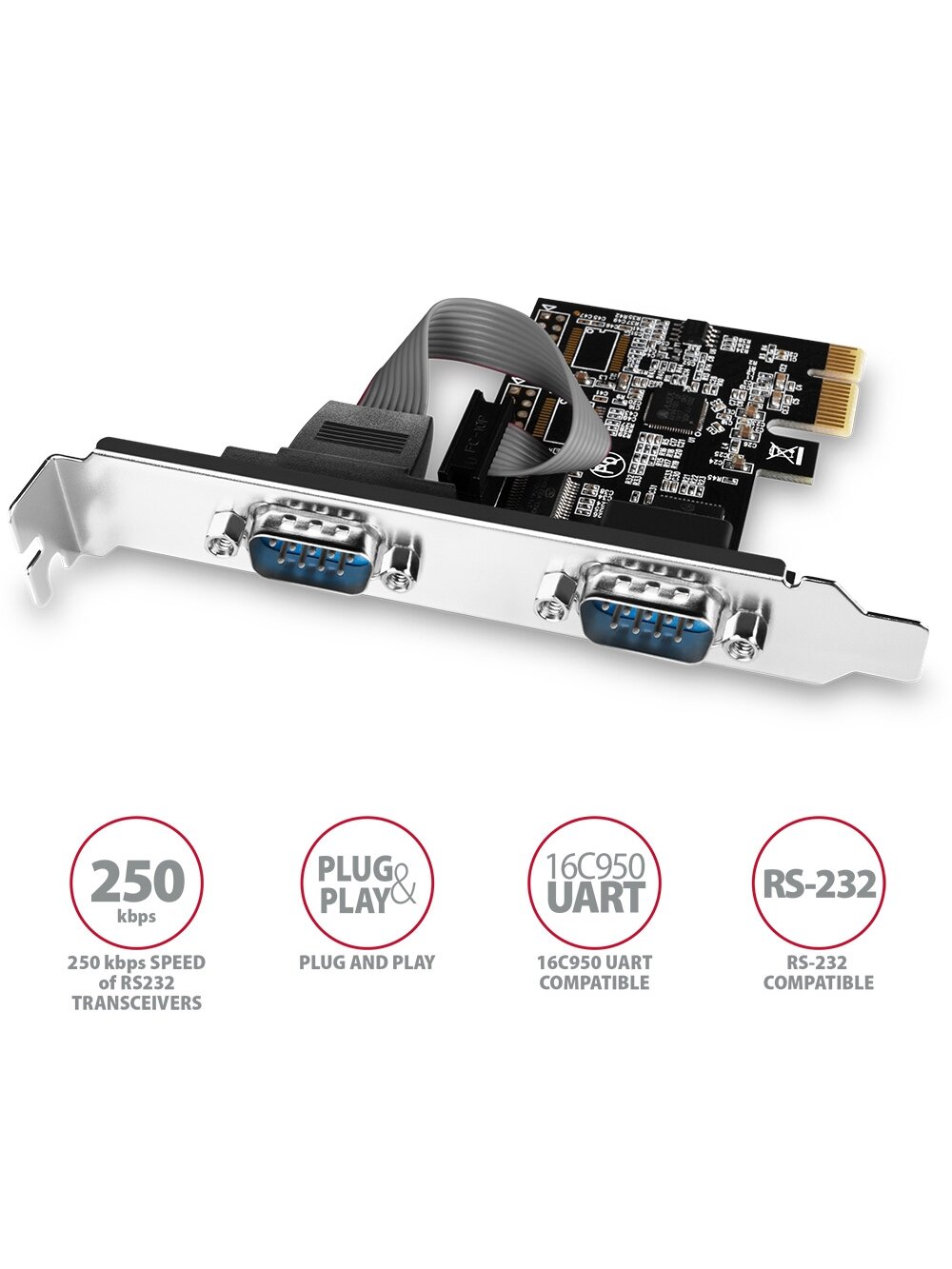 AXAGON PCI-Express card with two 250 kbps serial ports | PCEA-S2N 1 AXAGON PCI-Express card with two 250 kbps serial ports | PCEA-S2N 1