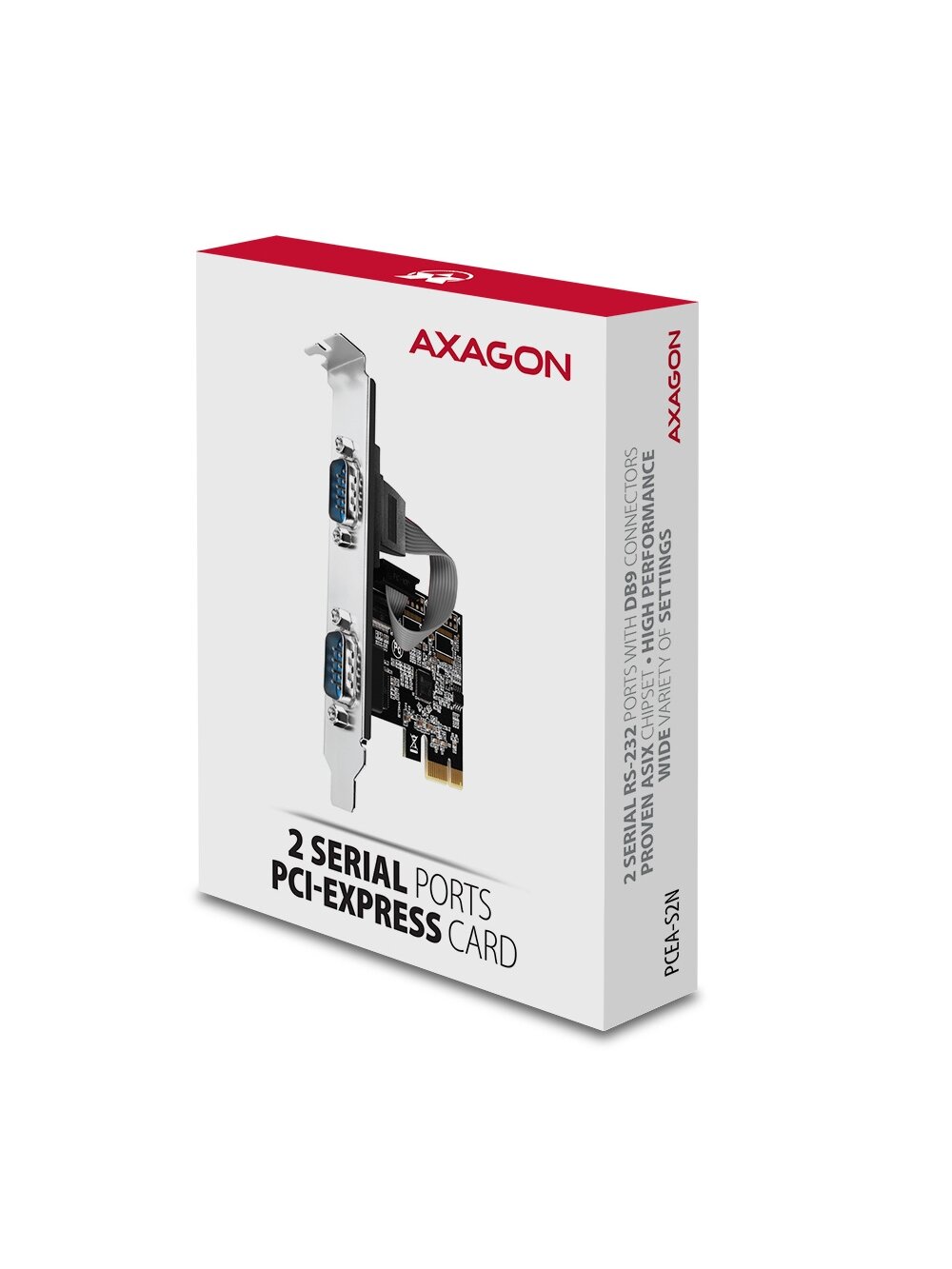 AXAGON PCI-Express card with two 250 kbps serial ports | PCEA-S2N 4
