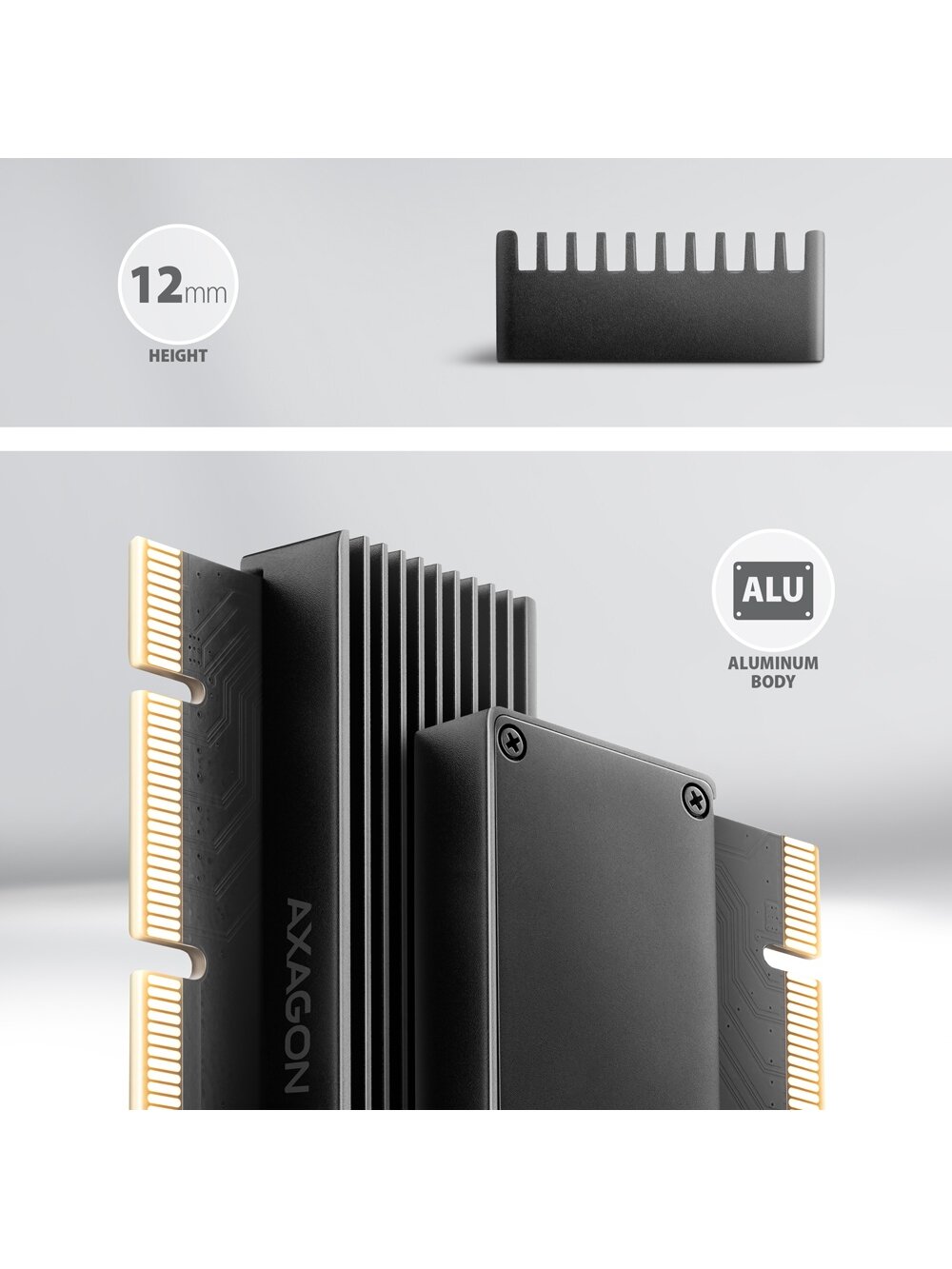 AXAGON PCI-Express x16 adapter with cooler for connecting an NVMe M.2 SSD drive to a computer | PCEM2-XS 3 AXAGON PCI-Express x16 adapter with cooler for connecting an NVMe M.2 SSD drive to a computer | PCEM2-XS 3
