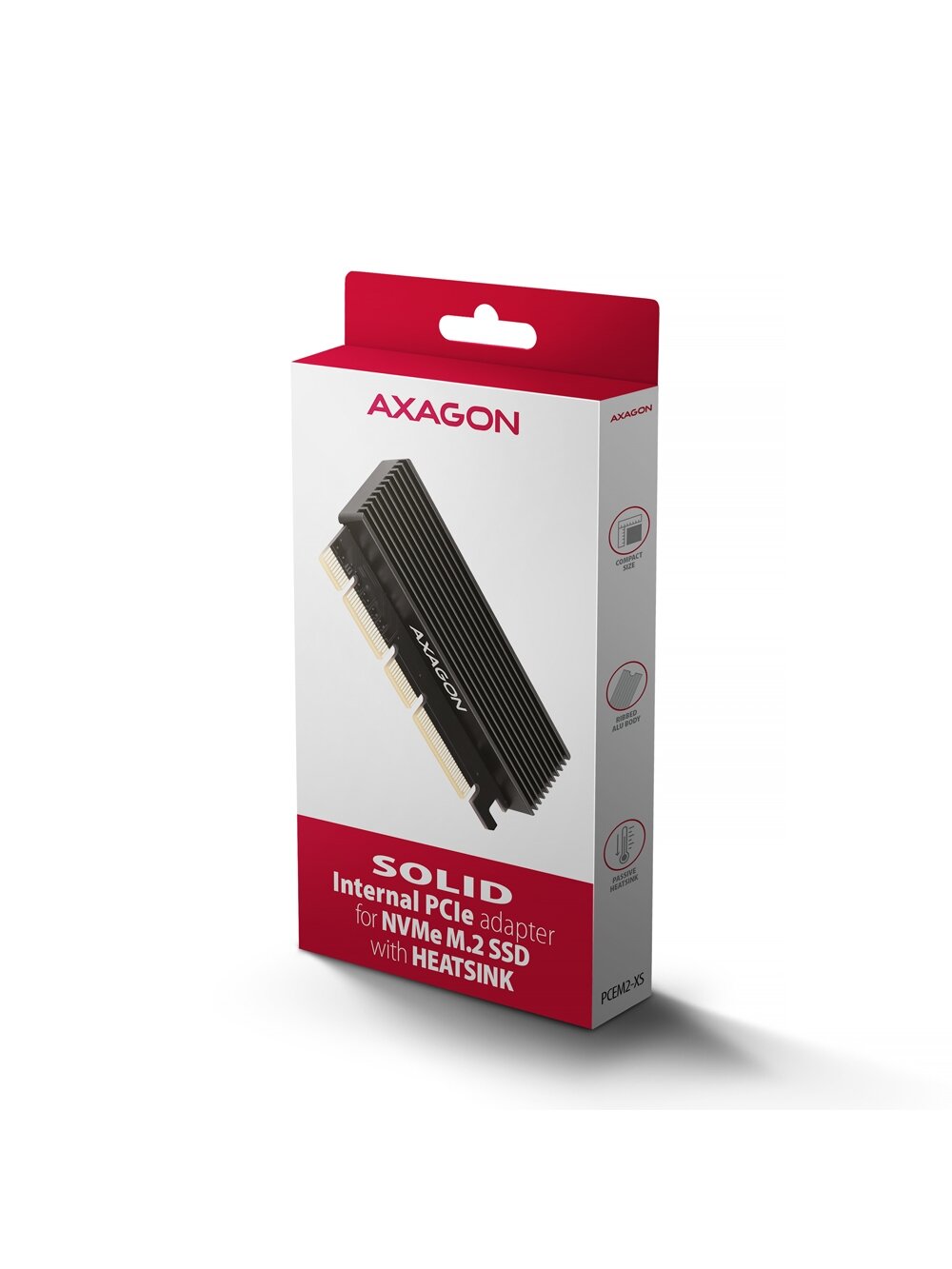 AXAGON PCI-Express x16 adapter with cooler for connecting an NVMe M.2 SSD drive to a computer | PCEM2-XS 6 AXAGON PCI-Express x16 adapter with cooler for connecting an NVMe M.2 SSD drive to a computer | PCEM2-XS 6