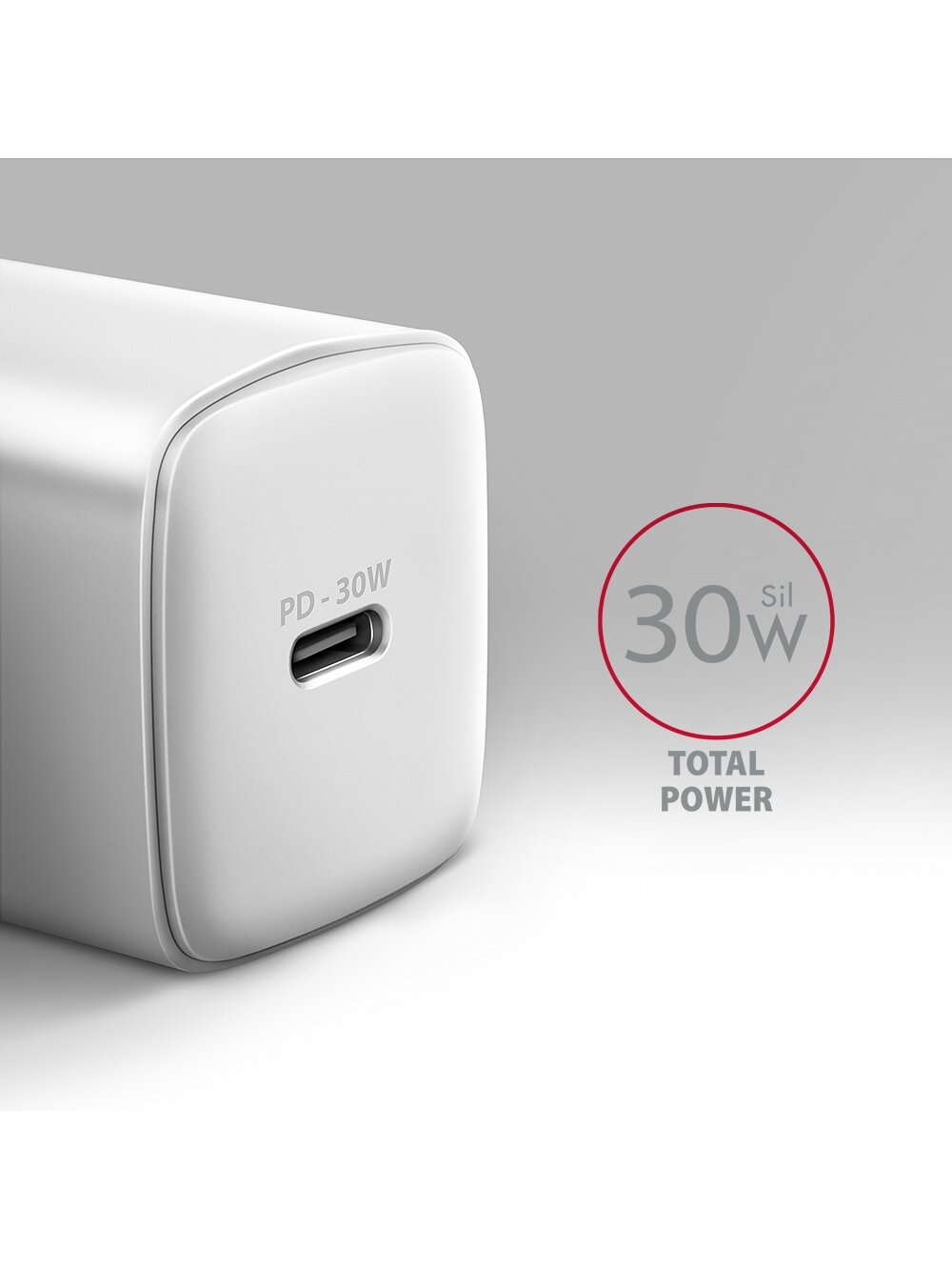 AXAGON Sil wallcharger 1x port USB-C, PD3.0 /PPS/QC4+/SFC/AFC/Apple, 30w | ACU-PD30W 1