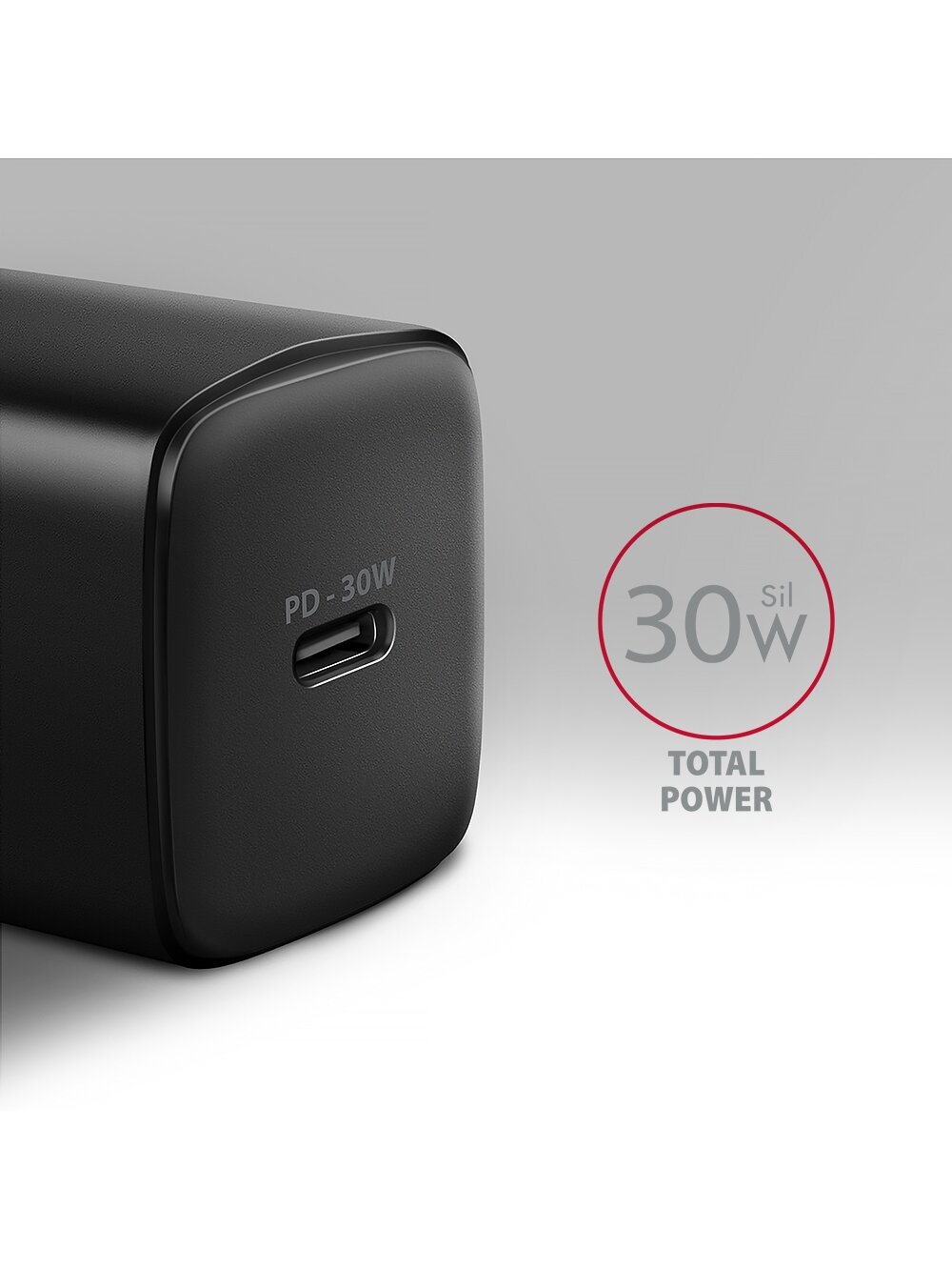 AXAGON Sil wallcharger 1x port USB-C, PD3.0/PPS/QC4+/SFC/AFC/Apple, 30W | ACU-PD30 3