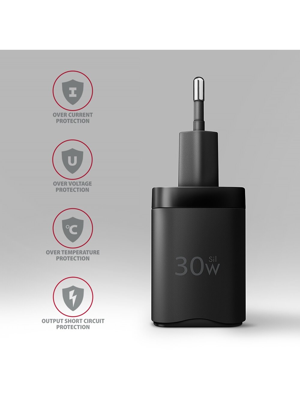 AXAGON Sil wallcharger 1x port USB-C, PD3.0/PPS/QC4+/SFC/AFC/Apple, 30W | ACU-PD30 5 AXAGON Sil wallcharger 1x port USB-C, PD3.0/PPS/QC4+/SFC/AFC/Apple, 30W | ACU-PD30 5