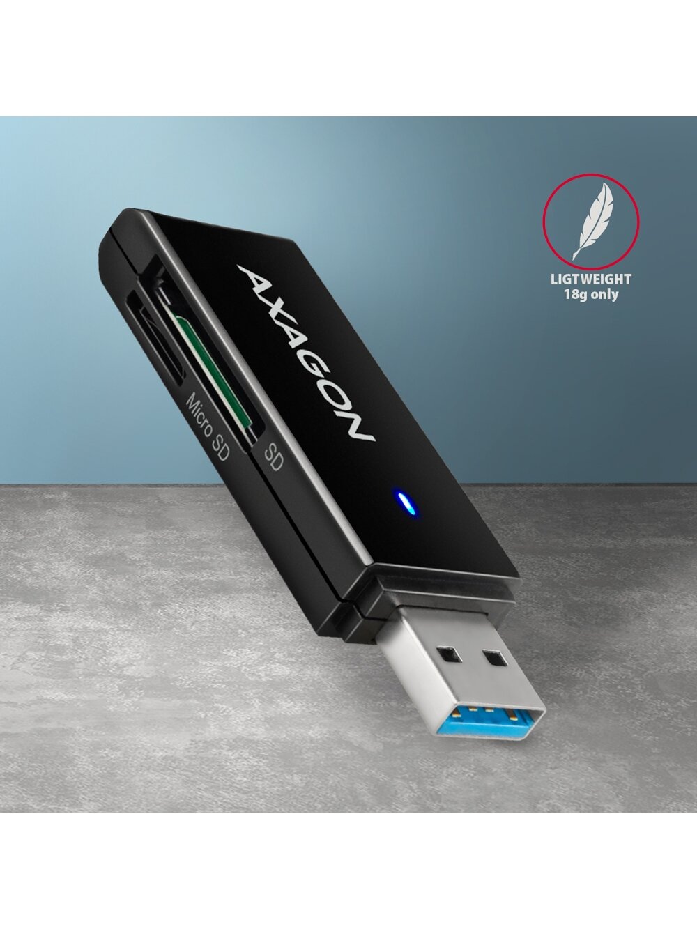 AXAGON Slim super-speed USB 3.2 Gen 1 card reader with a direct USB-A connector | CRE-S2N 4 AXAGON Slim super-speed USB 3.2 Gen 1 card reader with a direct USB-A connector | CRE-S2N 4