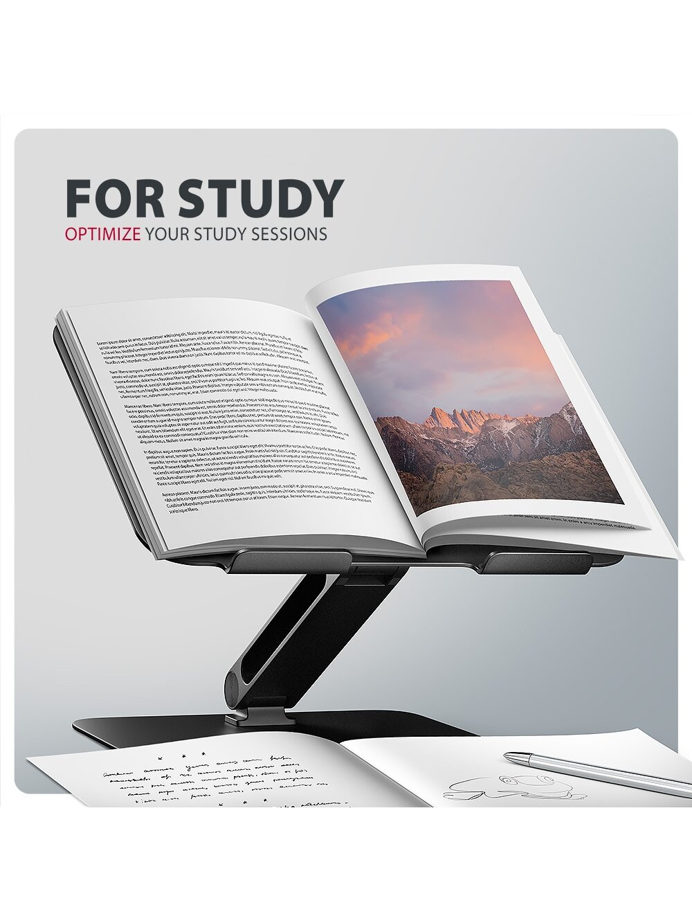 AXAGON STND-LQB stand for notebooks and tablets | Adjustable Height, Angle | 10-17.3 " | Maximum weight (capacity) 5 kg | Black 2