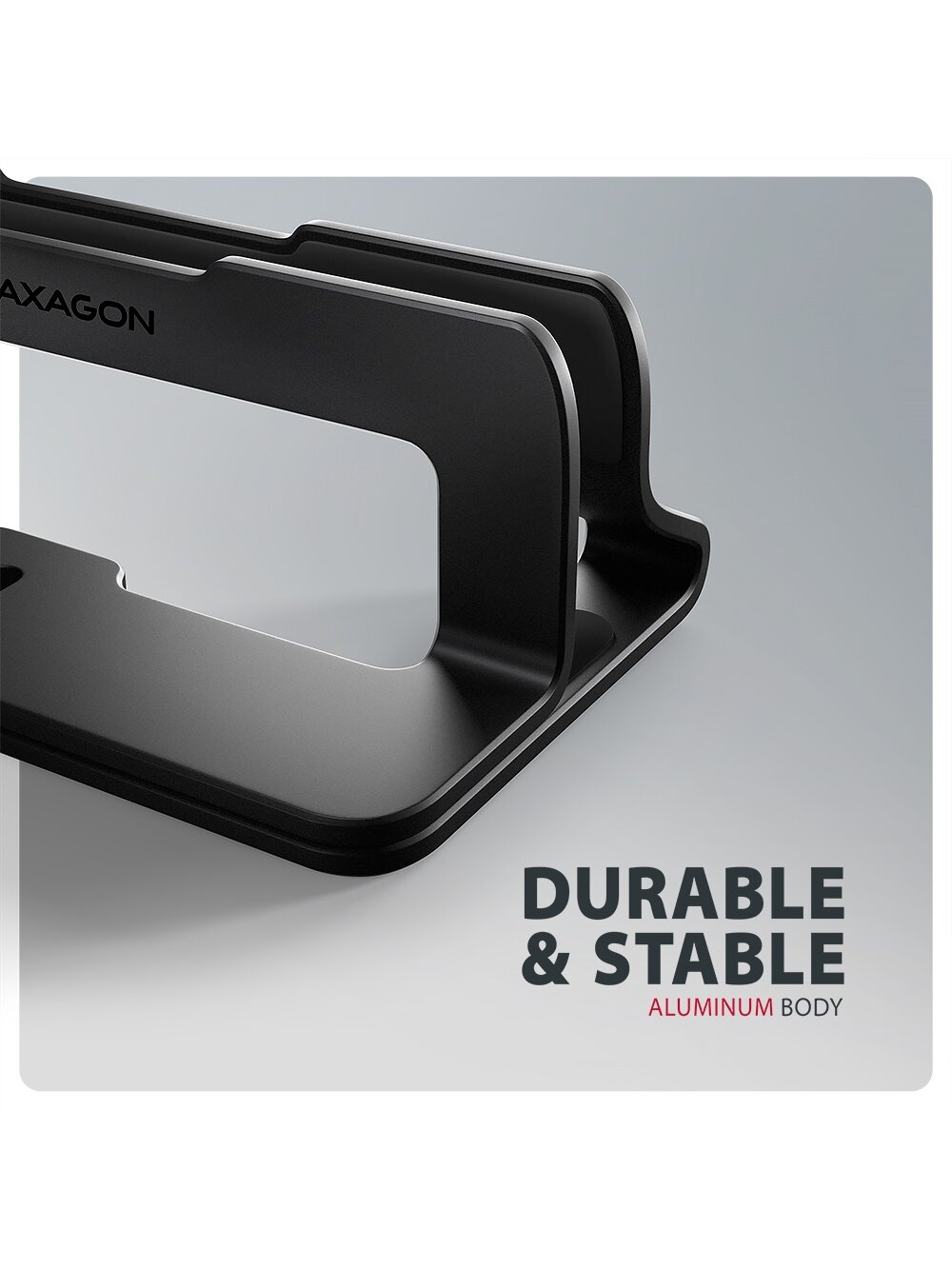 AXAGON STND-VB vertical stand for laptops and tablets | Adjustable width | 10-17.3 " | Black 4 AXAGON STND-VB vertical stand for laptops and tablets | Adjustable width | 10-17.3 " | Black 4