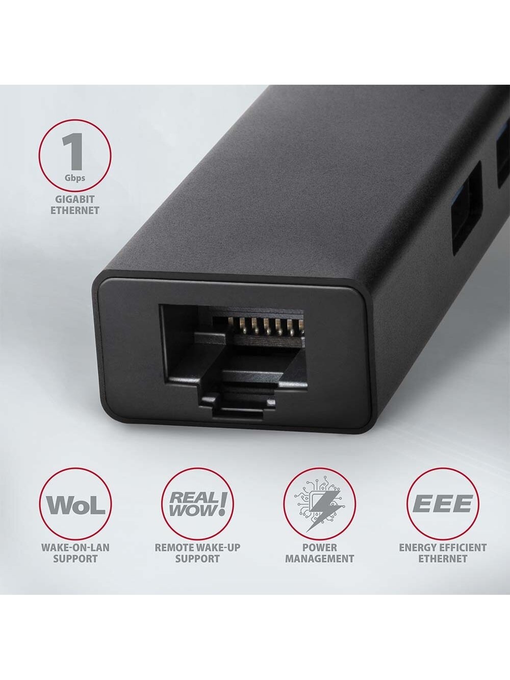 AXAGON SuperSpeed USB-A Hub and Gigabit LAN | HMA-GL3A 2 AXAGON SuperSpeed USB-A Hub and Gigabit LAN | HMA-GL3A 2