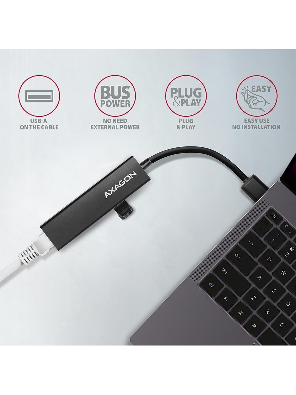 AXAGON SuperSpeed USB-A Hub and Gigabit LAN | HMA-GL3A 3 AXAGON SuperSpeed USB-A Hub and Gigabit LAN | HMA-GL3A 3