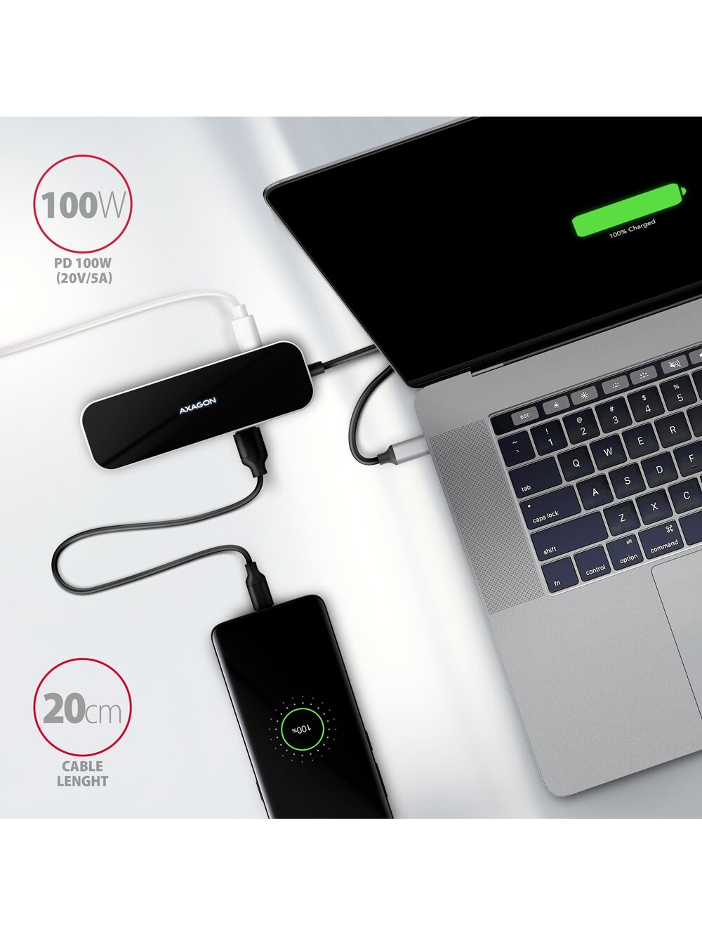 AXAGON SuperSpeed USB-C COMBO 6in1 Hub | HMC-6GL 4