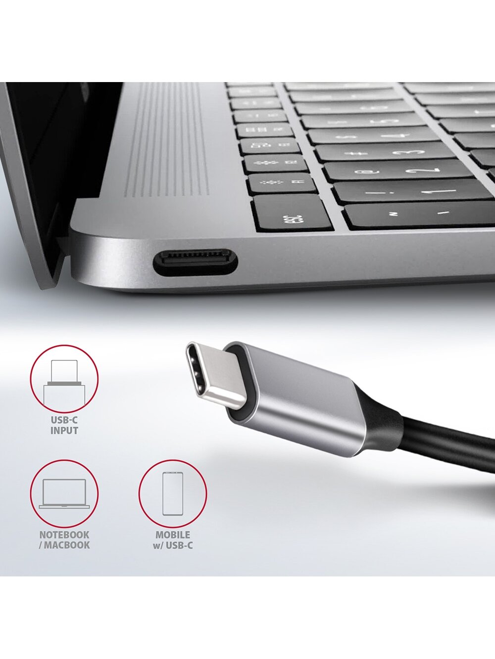 AXAGON SuperSpeed USB-C COMBO 6in1 Hub | HMC-6GL 6