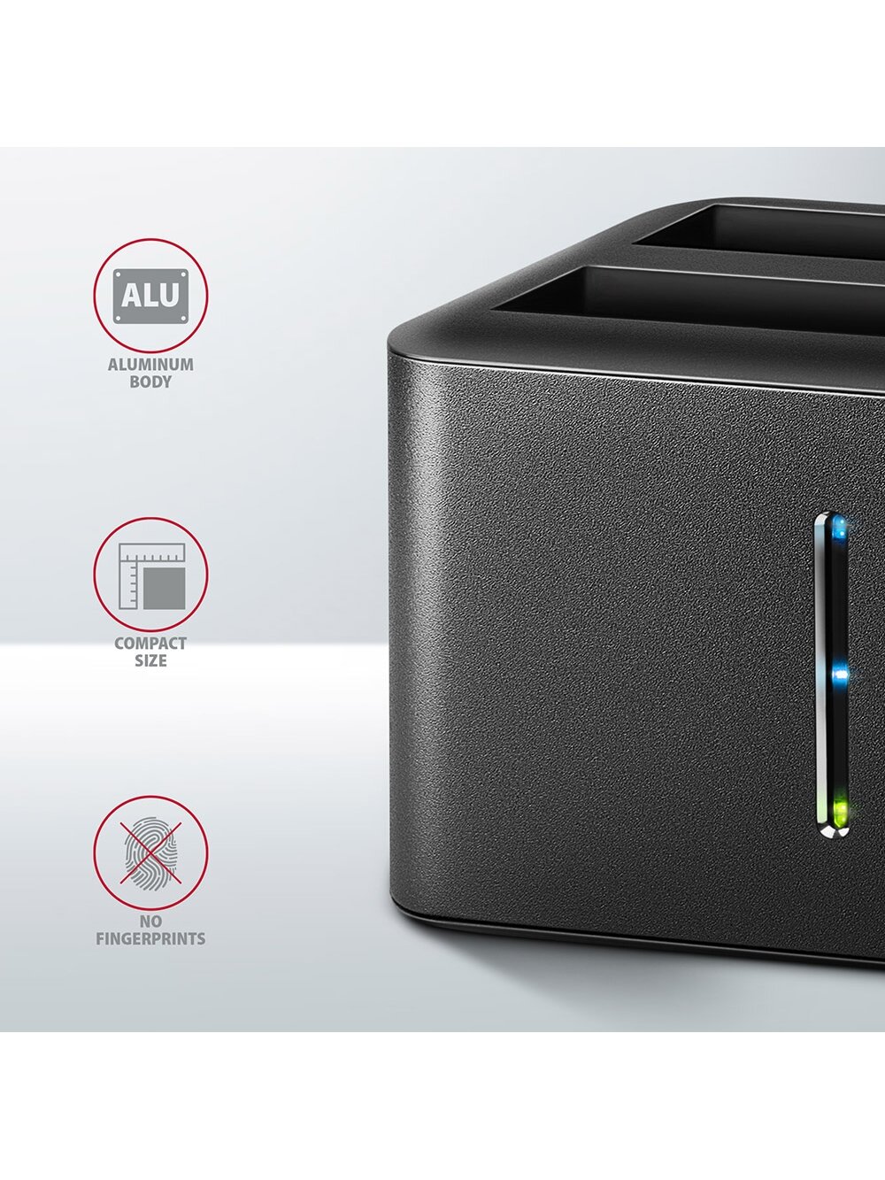 AXAGON | SuperSpeed USB DUAL 2.5" SSD/HDD MINI dock | ADSA-D25 4