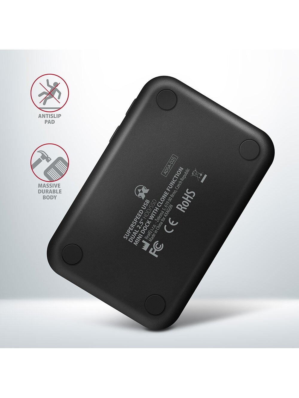 AXAGON | SuperSpeed USB DUAL 2.5" SSD/HDD MINI dock | ADSA-D25 7