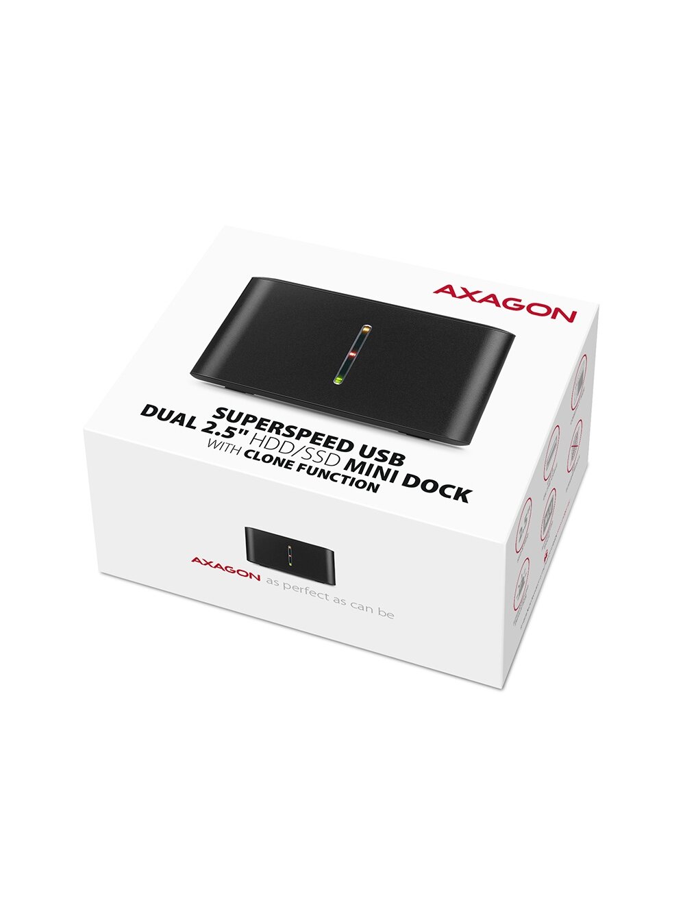 AXAGON | SuperSpeed USB DUAL 2.5" SSD/HDD MINI dock | ADSA-D25 9