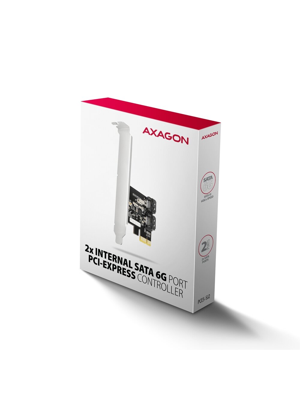 AXAGON Two-channel SATA III PCI-Express controller with two internal SATA port outputs | PCES-SJ2 5 AXAGON Two-channel SATA III PCI-Express controller with two internal SATA port outputs | PCES-SJ2 5