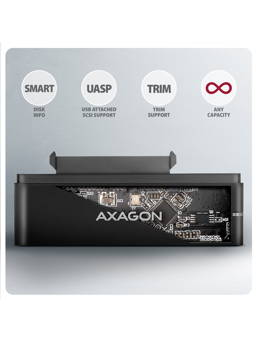 AXAGON USB-C 10Gbps FAST PORT X adapter for 2.5"/3.5" SSD/HDD | ADSA-FPX 2 AXAGON USB-C 10Gbps FAST PORT X adapter for 2.5"/3.5" SSD/HDD | ADSA-FPX 2