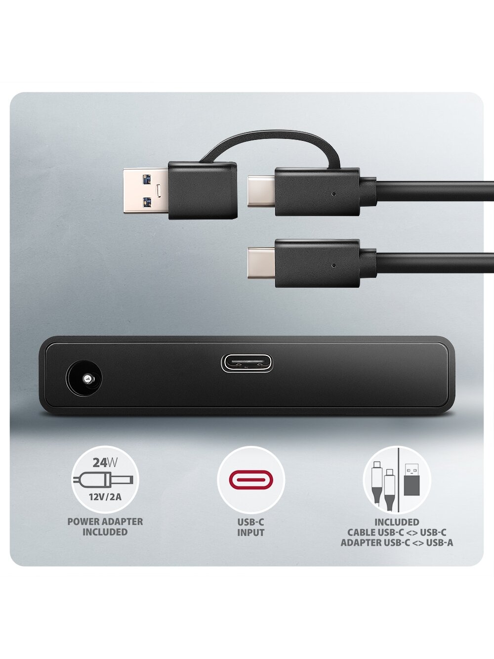AXAGON USB-C 10Gbps FAST PORT X adapter for 2.5"/3.5" SSD/HDD | ADSA-FPX 4 AXAGON USB-C 10Gbps FAST PORT X adapter for 2.5"/3.5" SSD/HDD | ADSA-FPX 4
