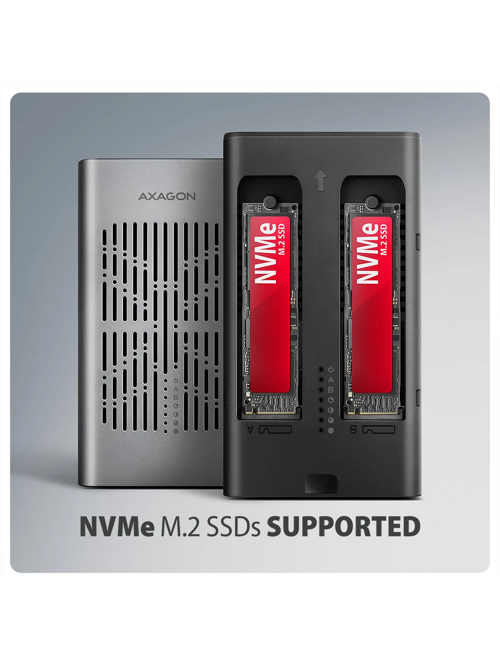 AXAGON USB-C 20Gbps Dual M.2 NVMe SSD CLONE MASTER Enclosure | EEM2-20GD 9 AXAGON USB-C 20Gbps Dual M.2 NVMe SSD CLONE MASTER Enclosure | EEM2-20GD 9