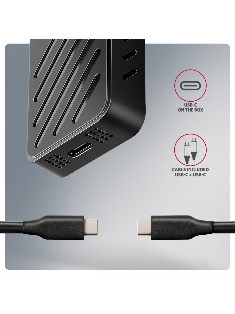 AXAGON USB-C 20Gbps - M.2 NVMe SSD ARMORED Box | EEM2-20G 5 AXAGON USB-C 20Gbps - M.2 NVMe SSD ARMORED Box | EEM2-20G 5