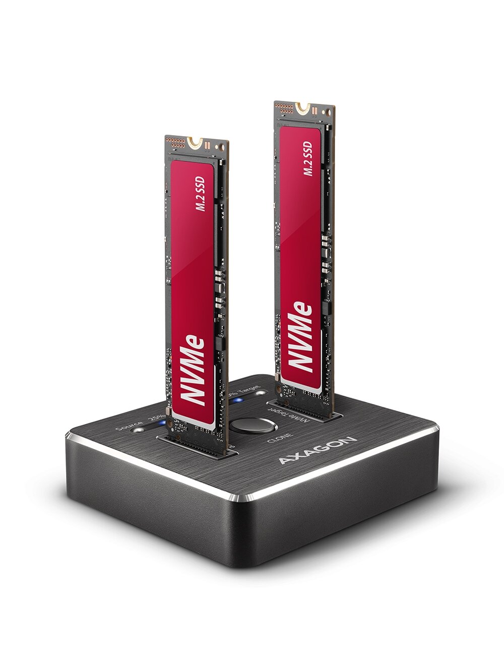 AXAGON | USB-C 3.2 Gen2 - 2x NVMe CLONE DUAL SDD Dock Station | ADSA-M2C