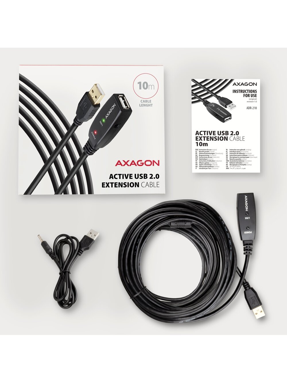AXAGON | USB Repeater Cable | ADR-210 | USB Type-A to USB Type-A 6 AXAGON | USB Repeater Cable | ADR-210 | USB Type-A to USB Type-A 6
