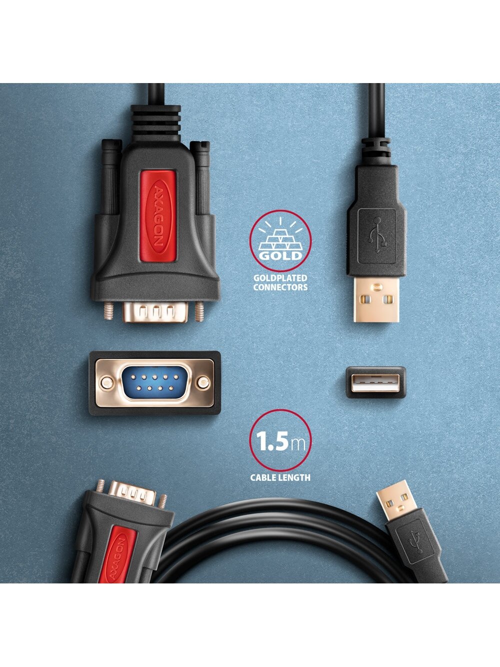 AXAGON USB - SERIAL Active Adapter | ADS-1PSN 4 AXAGON USB - SERIAL Active Adapter | ADS-1PSN 4