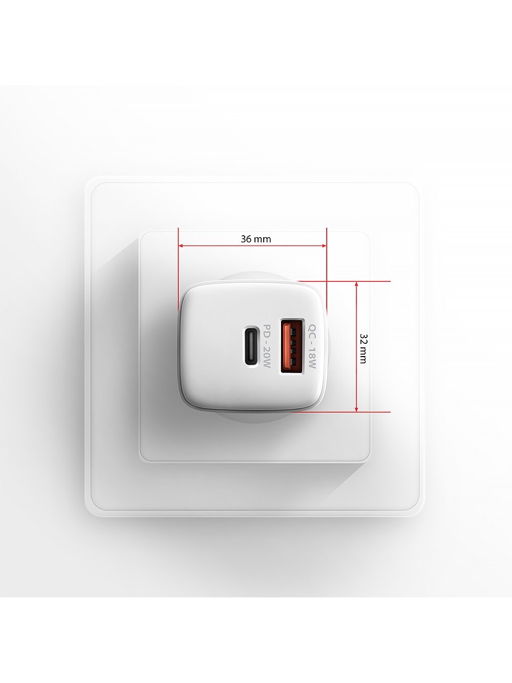 AXAGON Wallcharger 2x port (USB-A + USB-C), 20W | ACU-PQ20W 7 AXAGON Wallcharger 2x port (USB-A + USB-C), 20W | ACU-PQ20W 7