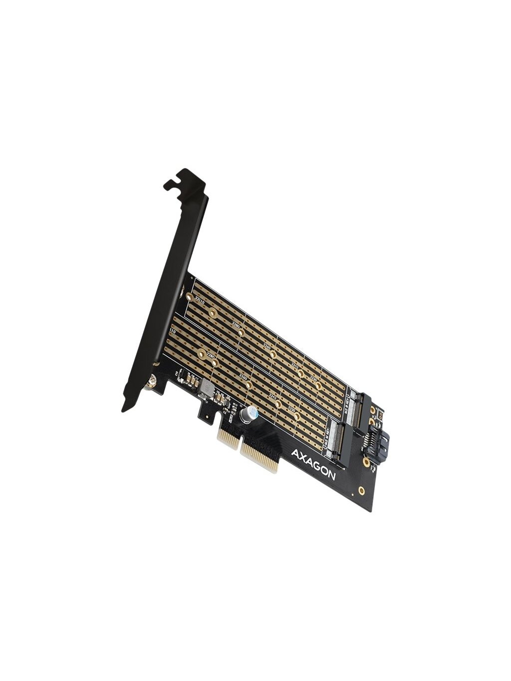 AXAGON PCI-Express x4 adapter to connect up to two M.2 disks to a computer | PCEM2-D AXAGON PCI-Express x4 adapter to connect up to two M.2 disks to a computer | PCEM2-D