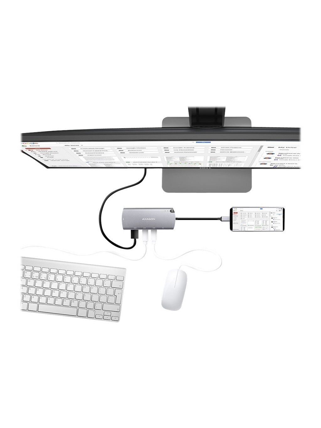 AXAGON SuperSpeed USB-C Combo 6in1 Hub | HMC-6M2 12