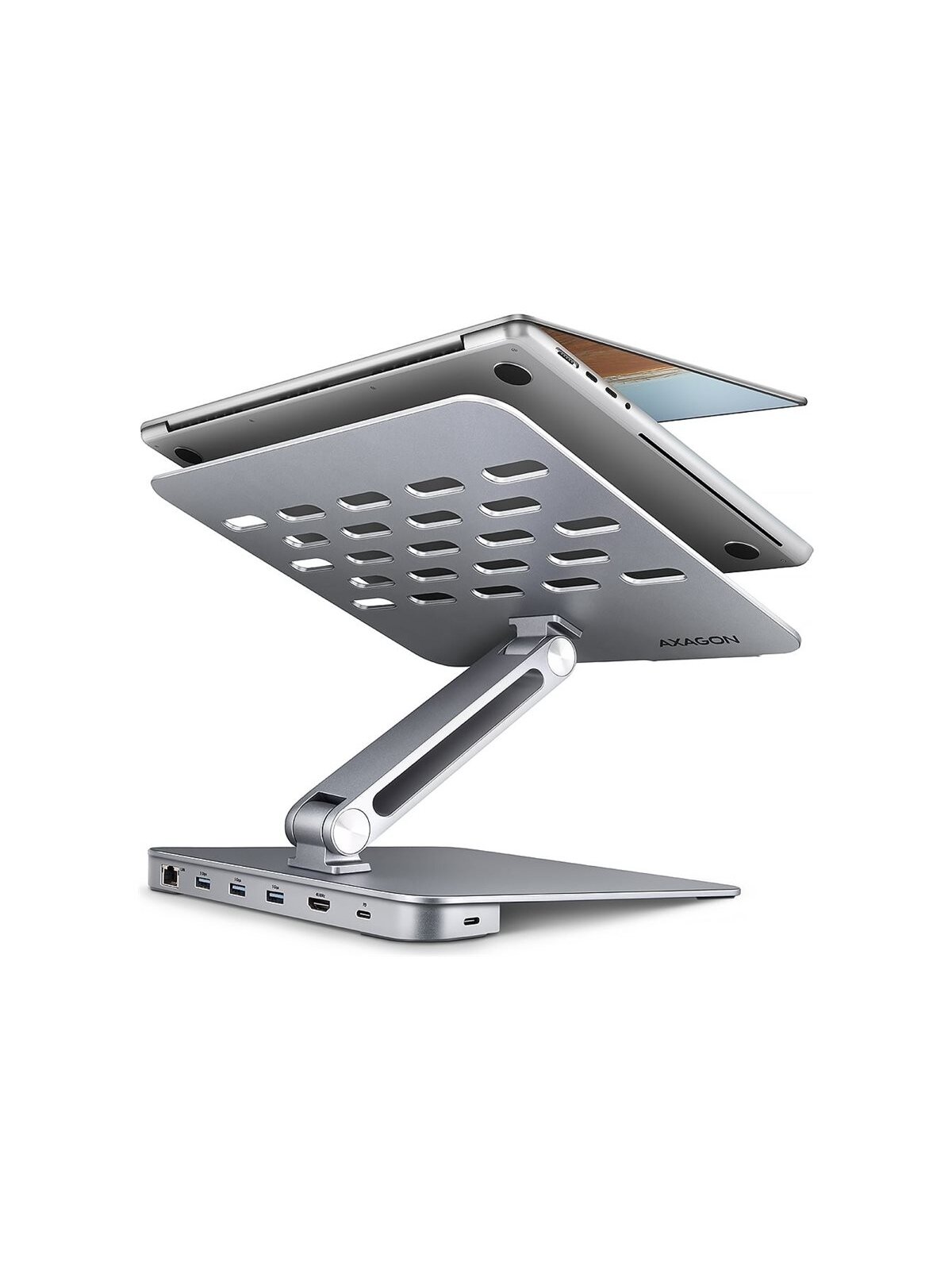 AXAGON Desk Mount | HMC-STND USB-C 5Gbps Stand and Hub 7in1 | Adjustable Height, Tilt | 10-16 " | Aluminum AXAGON Desk Mount | HMC-STND USB-C 5Gbps Stand and Hub 7in1 | Adjustable Height, Tilt | 10-16 " | Aluminum