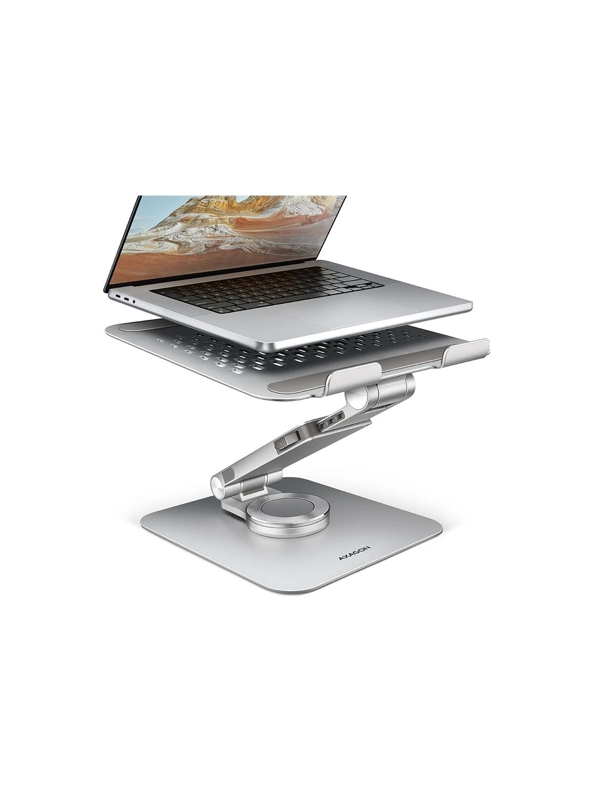 AXAGON Desk Mount | STND-LR stand with 360° rotation for laptops and tablets | Adjustable Height, Angle | 10-17.3 " | Aluminum