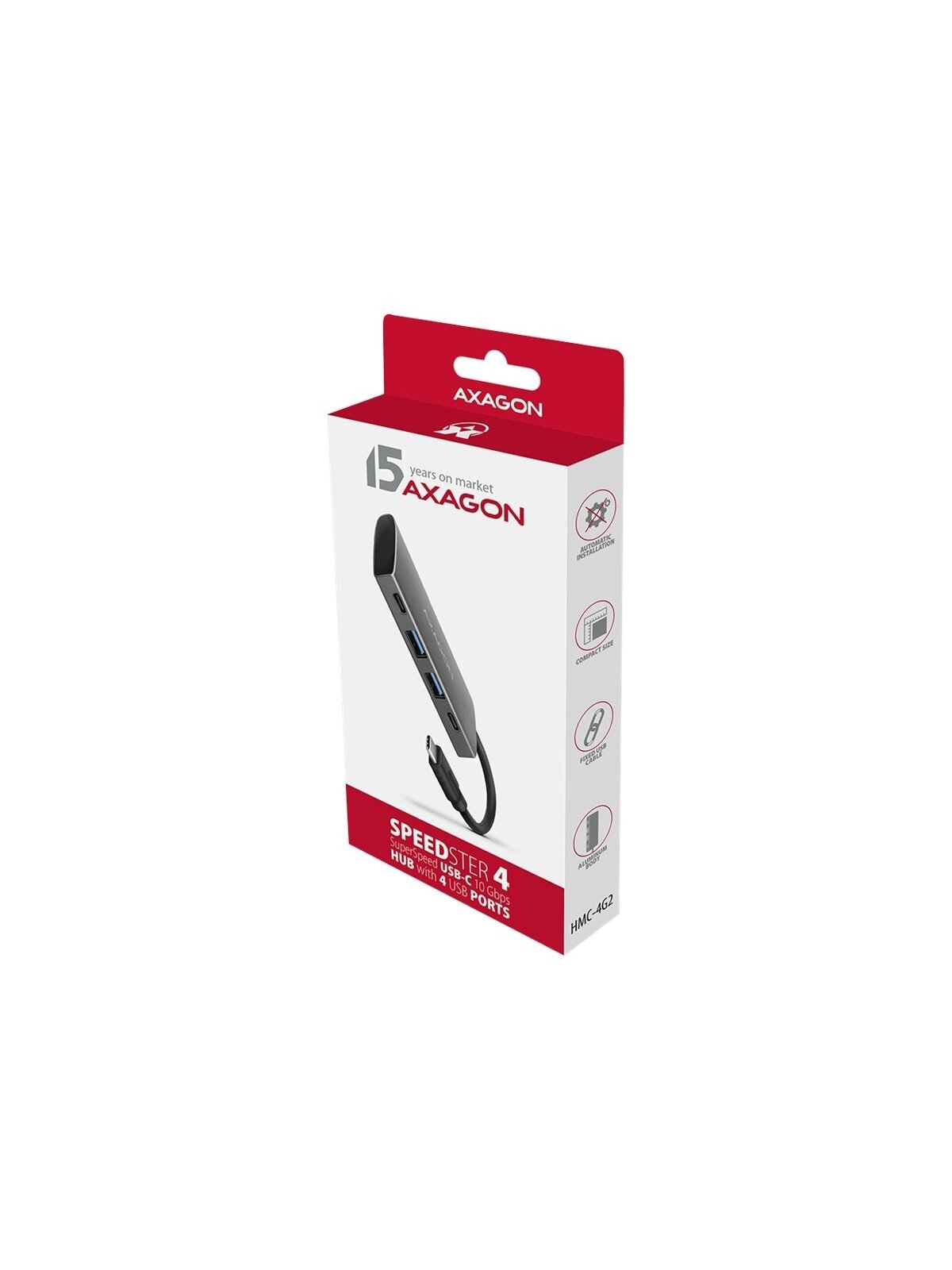AXAGON SuperSpeed USB-C 10 Gbps SPEEDSTER 4 Hub | HMC-4G2 5 AXAGON SuperSpeed USB-C 10 Gbps SPEEDSTER 4 Hub | HMC-4G2 5