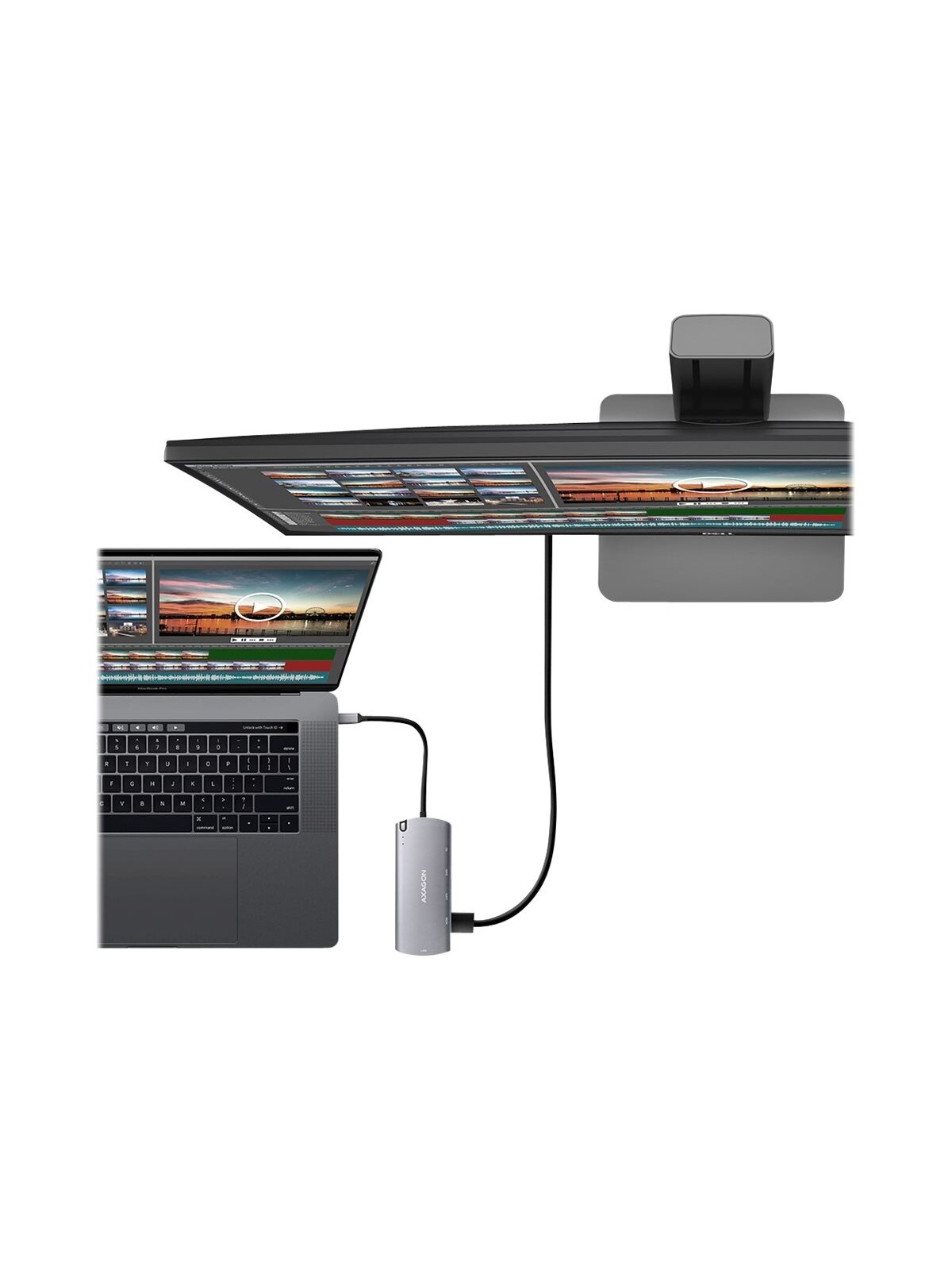 AXAGON SuperSpeed USB-C Combo 6in1 Hub | HMC-6M2 10
