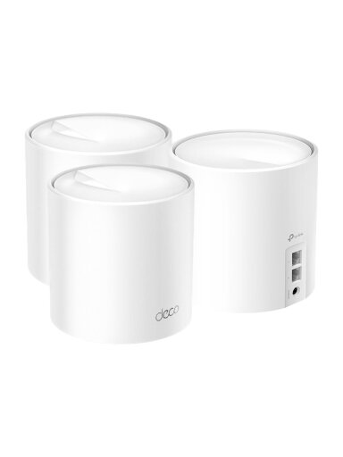 AX1500 Whole Home Mesh Wi-Fi 6 System | Deco X10 (3-pack) | 802.11ax | 10/100/1000 Mbit/s | Ethernet LAN (RJ-45) ports 1 | Mesh Support Yes | MU-MiMO Yes | No mobile broadband | Antenna type Internal AX1500 Whole Home Mesh Wi-Fi 6 System | Deco X10 (3-pack) | 802.11ax | 10/100/1000 Mbit/s | Ethernet LAN (RJ-45) ports 1 | Mesh Support Yes | MU-MiMO Yes | No mobile broadband | Antenna type Internal