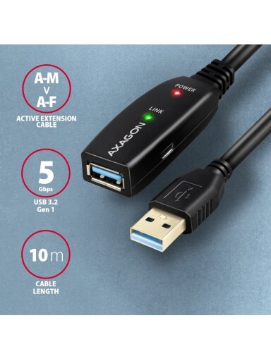AXAGON | Active extension USB 3.2 Gen 1, 10 m | ADR-310 AXAGON | Active extension USB 3.2 Gen 1, 10 m | ADR-310