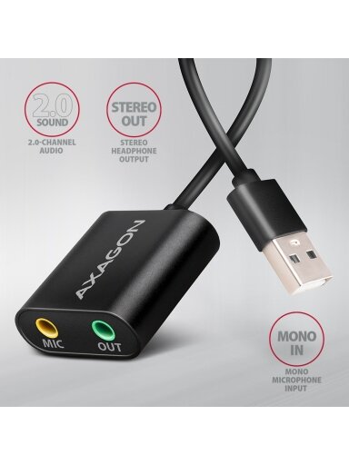 AXAGON | ADA-12 USB - Cable Audio Adapter AXAGON | ADA-12 USB - Cable Audio Adapter